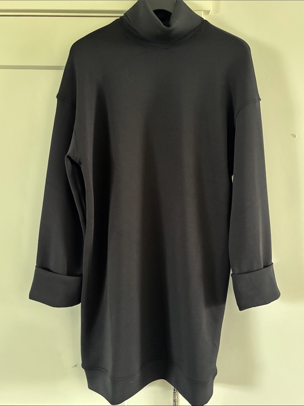 SPANX Black Long-Sleeve Turtleneck Dress